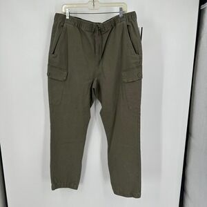 Airwalk Men Olive Green Cargo Jogger Pants Stretch Twill Sz XL Gorpcore Tactical
